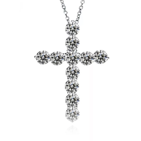 Sterling Silver Cross Necklace - Picture 3 of 4